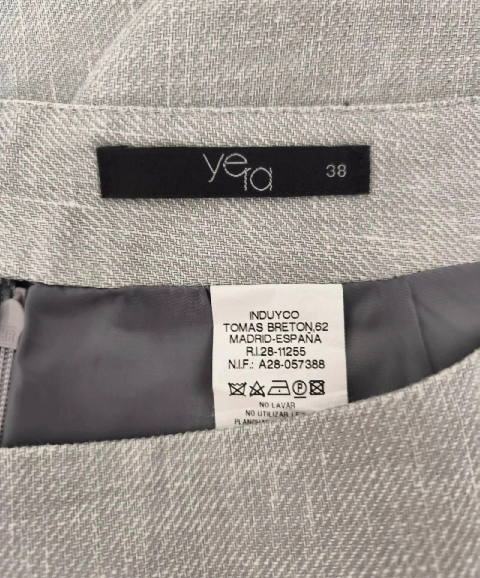 Falda recta lino Yera talla 38  – photo 5